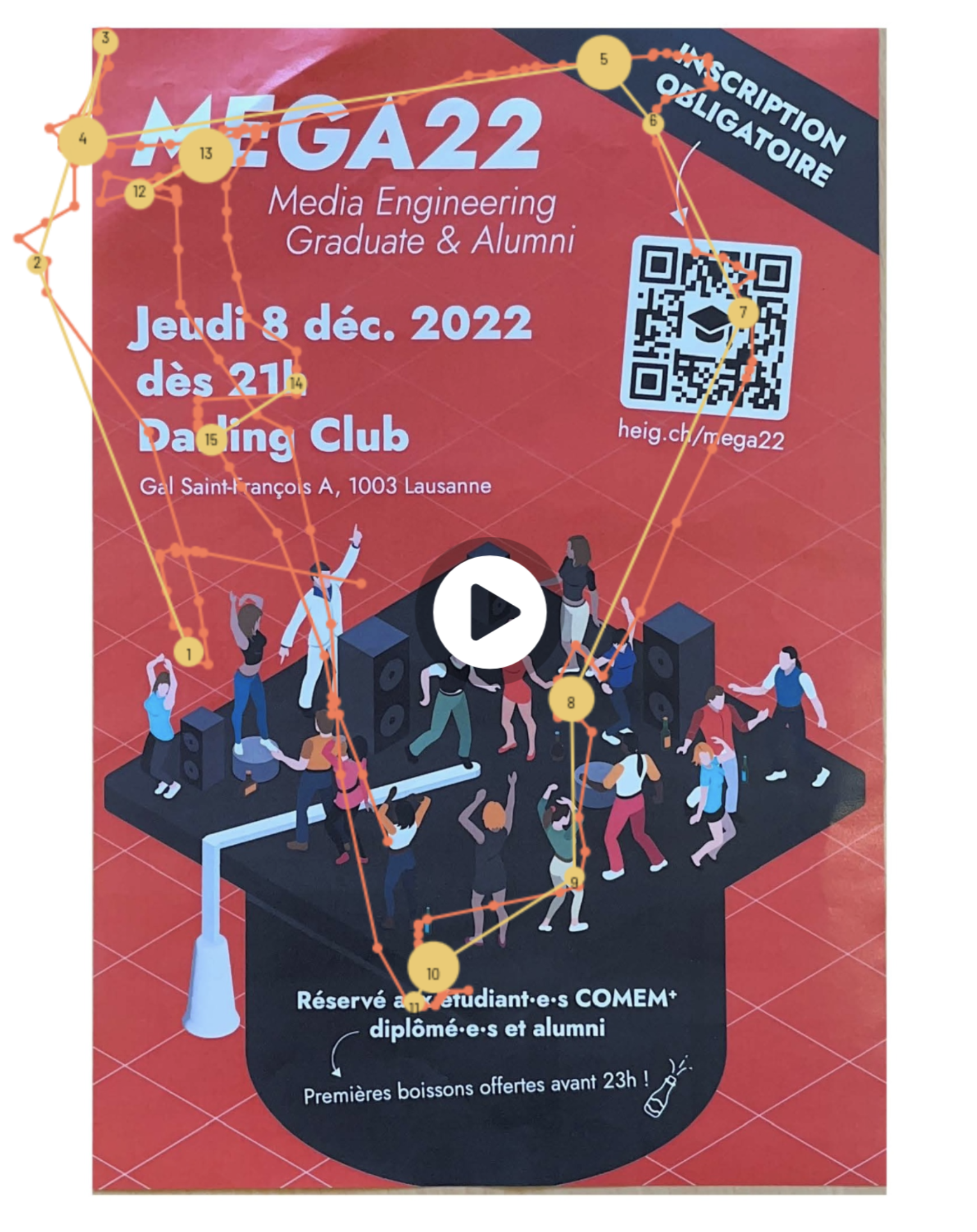 Tâche 3 - flyer événementiel MEGA22 - points de fixation